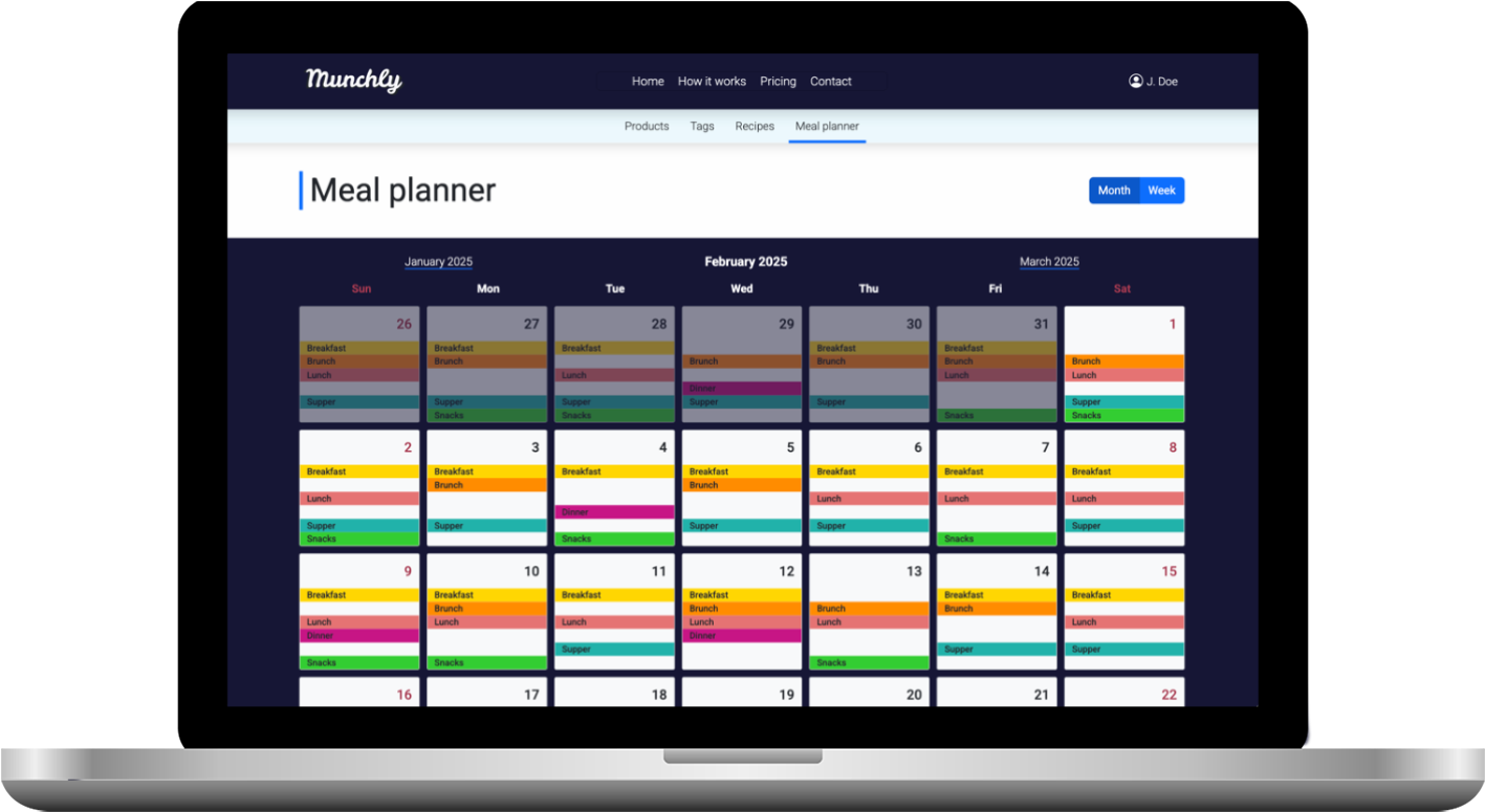 Create meal plans