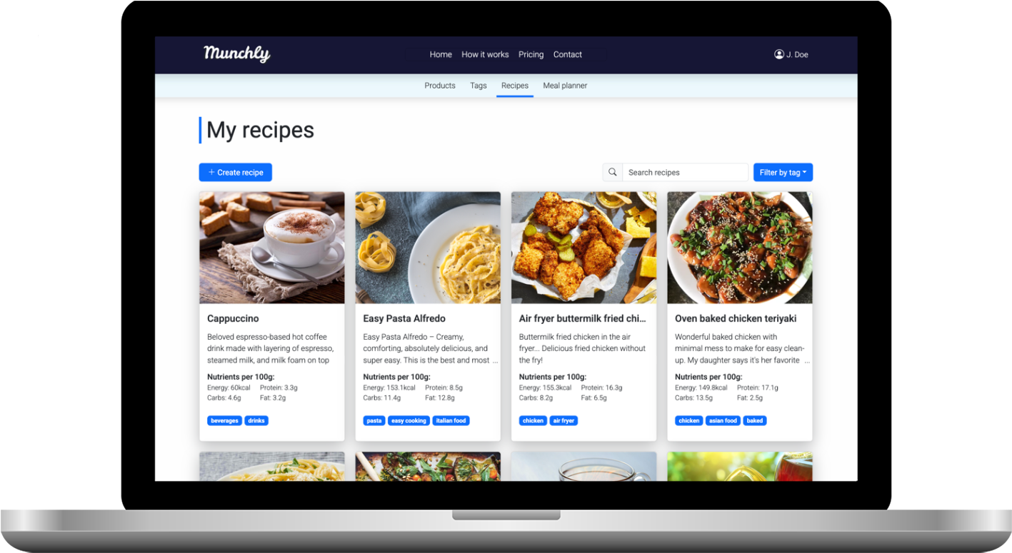 Create recipes