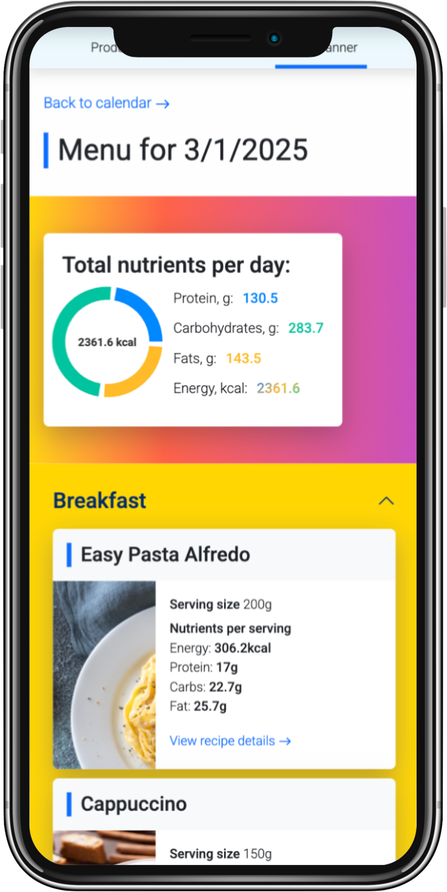 Create meal plans