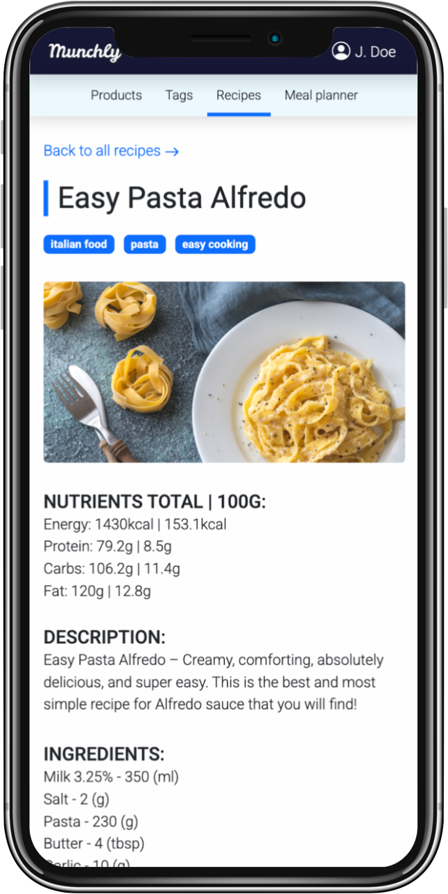 Create recipes